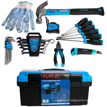 FIXTEC 26 pcs Hand Tools  Set With Heavy Duty Plastic Tool Box 17"